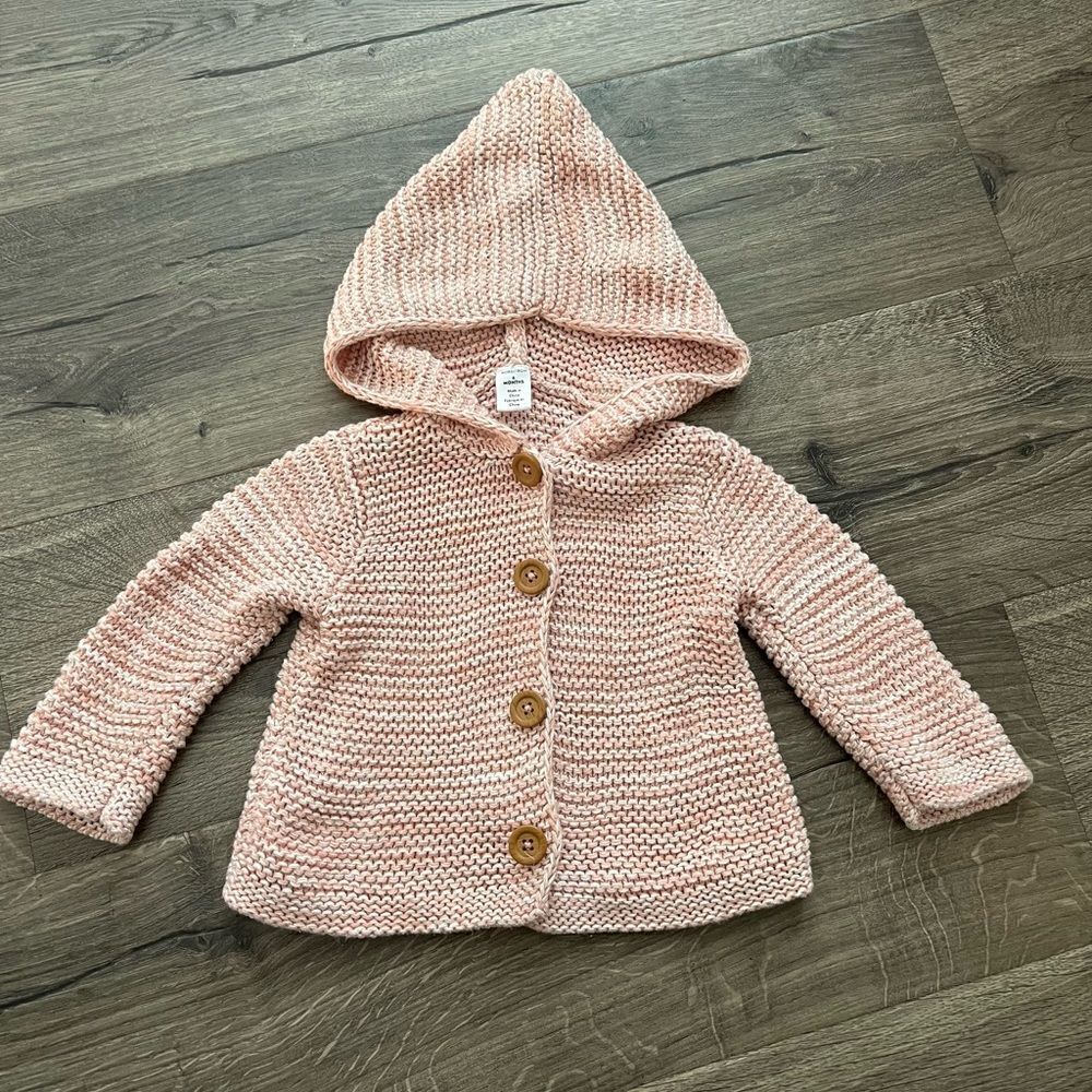 Nordstrom Pink Knit Baby Sweater. cardigan 6 months